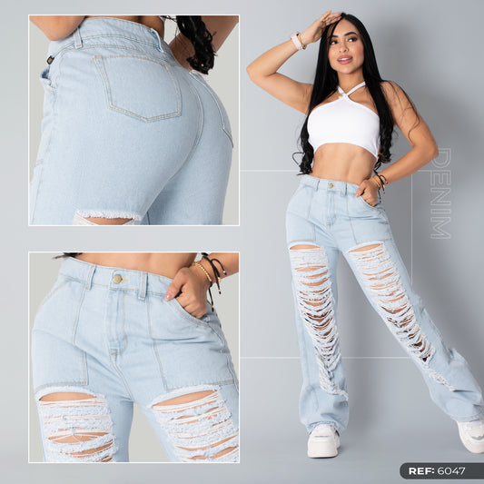 Jeans Mujer Boyfriends 6047 Claro