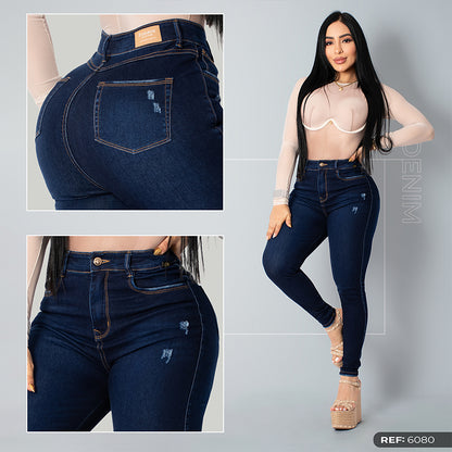 Jeans Clasico Costillero Tono Oscuro RF 6080